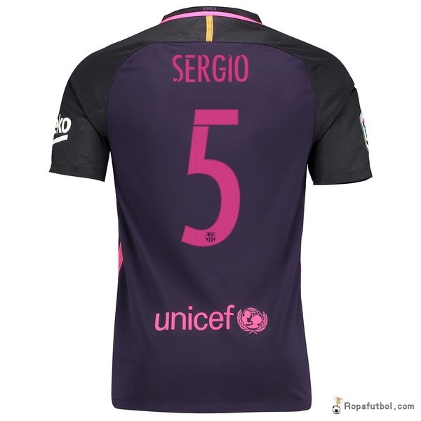 Camiseta Barcelona Replica Segunda Ropa Busquets 2016/17 Purpura